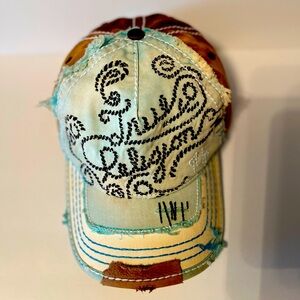 Pre-owned Super Rare True Religion Embroidered Spellout Baseball Cap